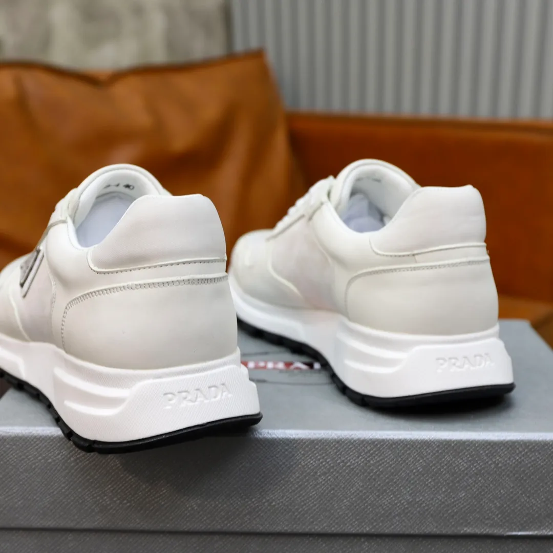 Men's shoes 💰600💰🙅‍♂️🙅‍♂️🙅‍♂️ [PRADA] Prada - High-end quality original order - Upper: Nappa calfskin, tumbled calfskin spliced stretch cloth surface, tongue high frequency brand logo - Lining: water-dyed cowhide - Outsole: ultra-light TPU foam rubber; two-color molded outsole -Ultra-high quality control and fine workmanship: outstanding (high-end, extravagance, grade) -Size: 38-44 (45 can be customized)